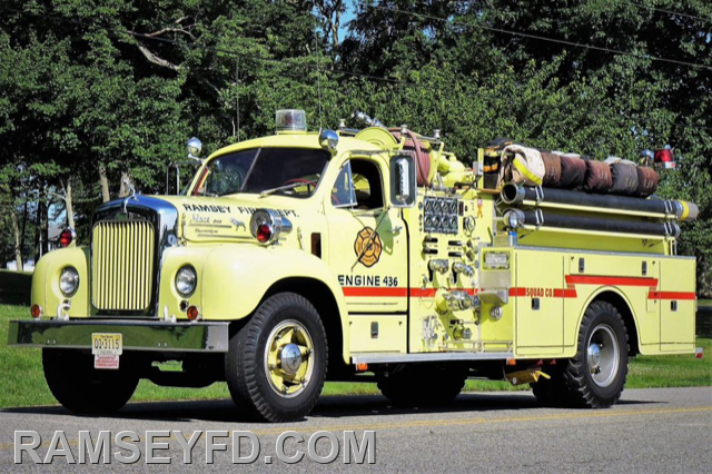 Engine 436 - 1956 Mack 1000 GPM Pumper. (Retired and privately owned)