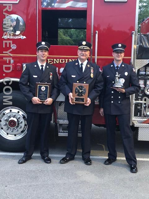 The three of us with our Firefighter of the year awards.